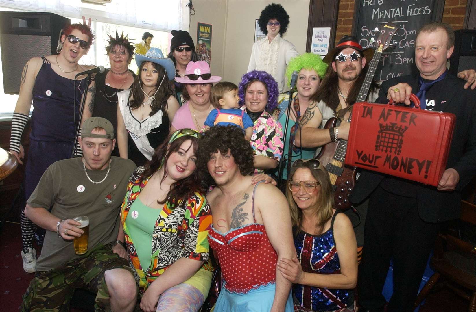 Outrageous characters at the Queen Victoria pub's "bad taste day" in Herne Bay in April 2007. The pub, dating back to 1864, closed in 2013 and is set to be turned into a block of flats