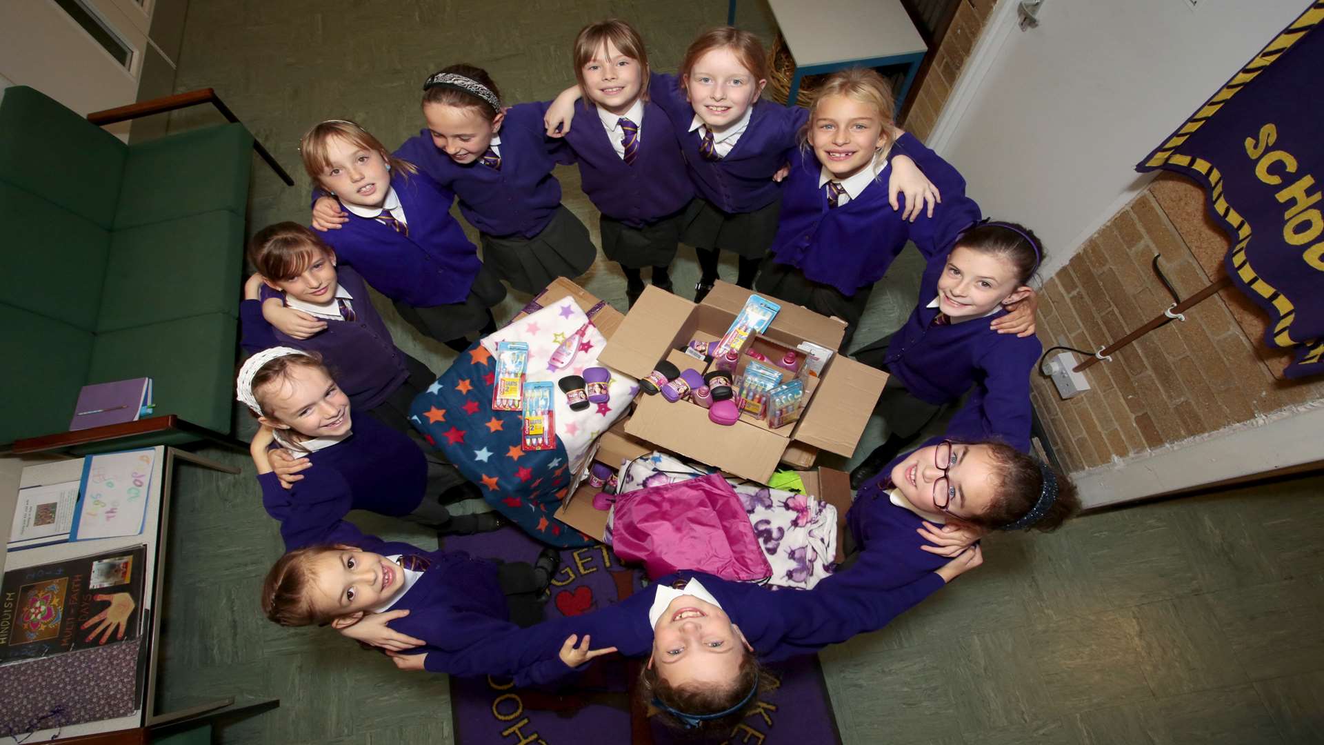 Hannah's classmates donated money and equipment for Great Ormond Street Hospital