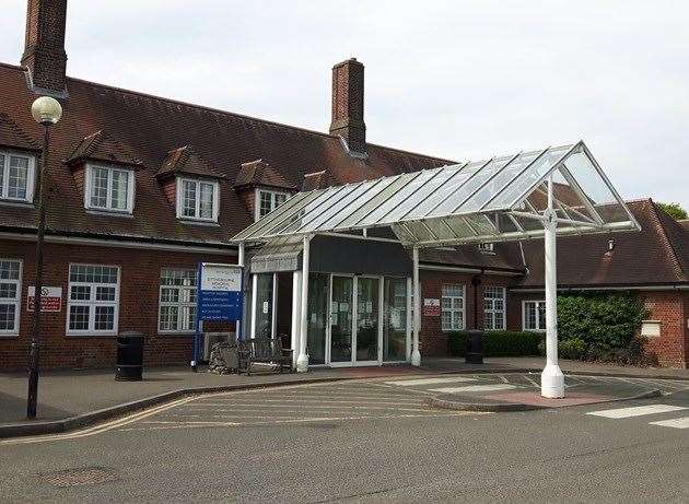 Sittingbourne Memorial Hospital where Sam Vincent held Sarah Sherry at knife point