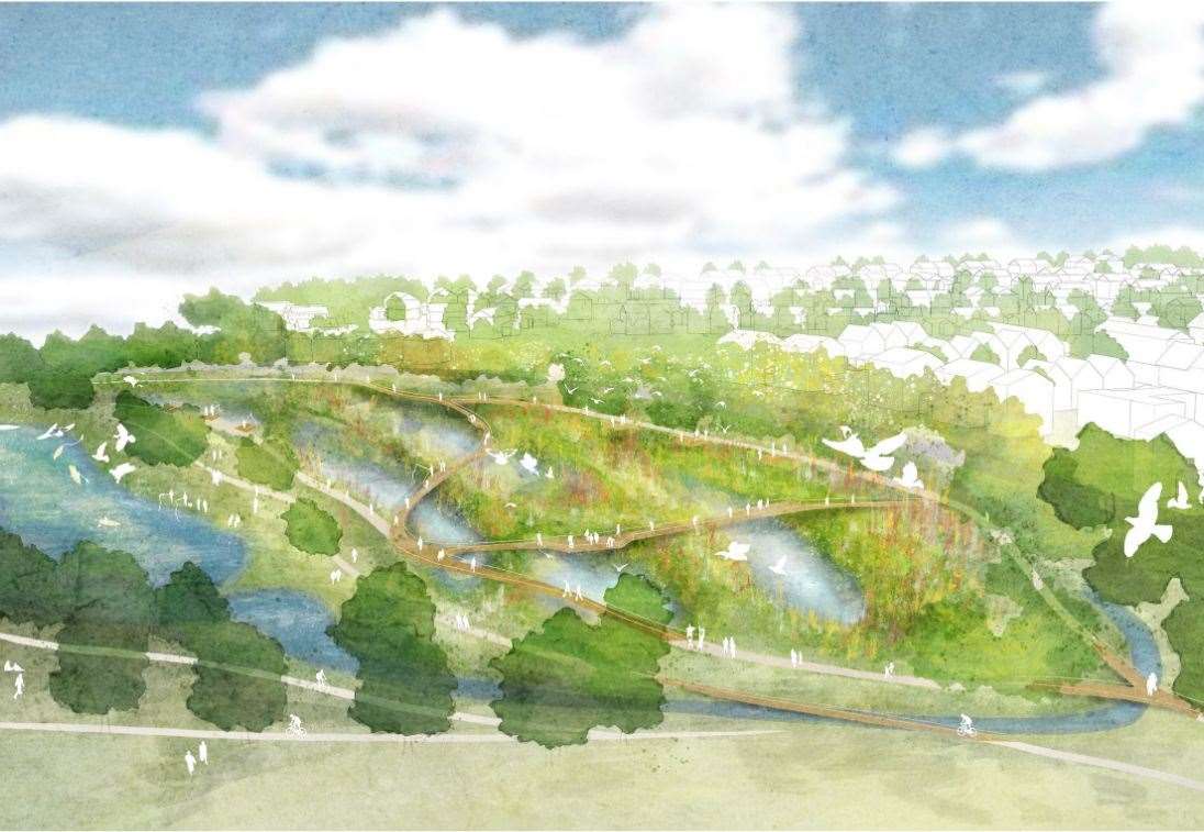 The scheme will be built around the existing lakes on the site. Pic: Quadrant and DHA Planning