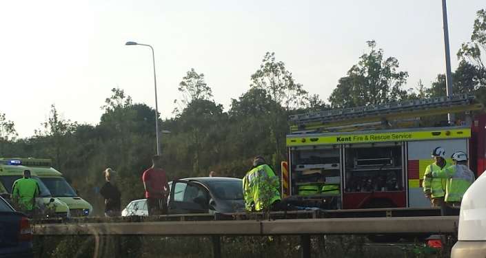 At least four vehicles were involved. Picture: Jenny Coxall
