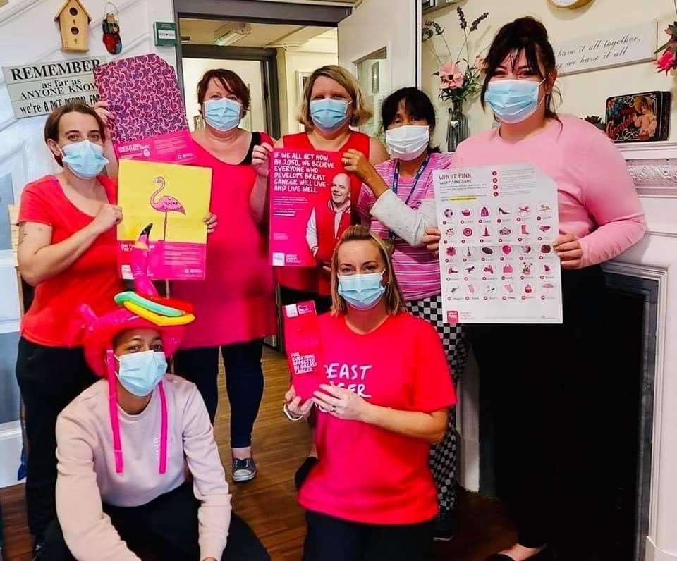 Walmer Care Centre raised £170 by taking part in Wear it Pink Day