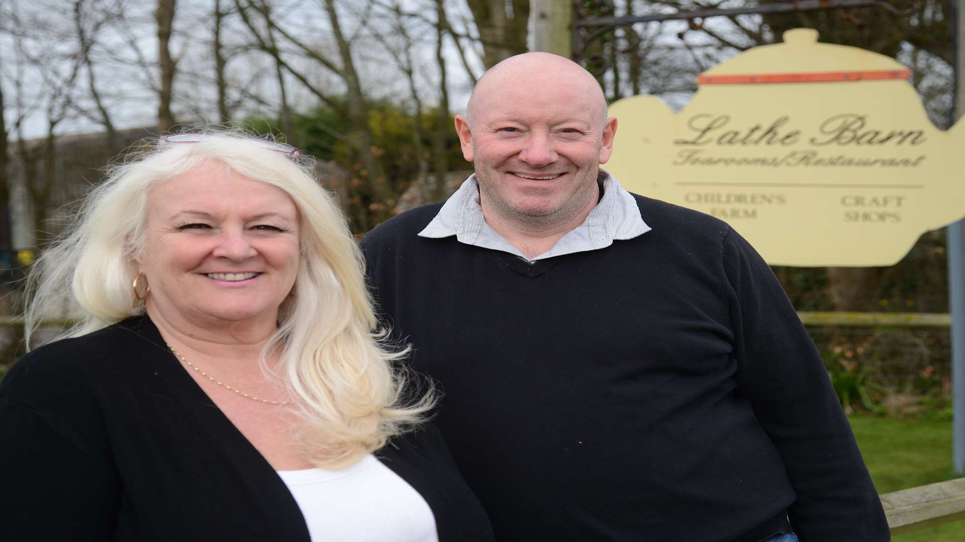 New owners Martin and Tracy Dunne outside Lathe Barn. Picture: Gary Browne