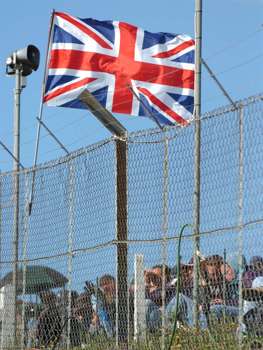 The circuit was awash with flags in September 2005. Picture: Barry Goodwin