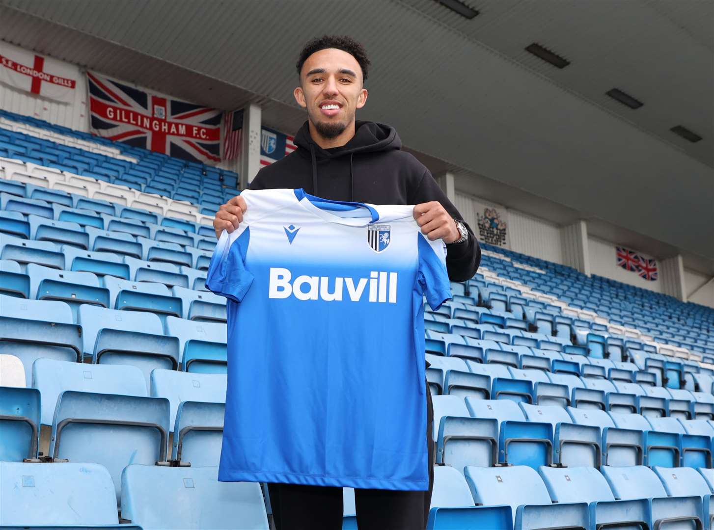 Gillingham signed Remeao Hutton for an undisclosed fee from Swindon Town. Picture: @KPI_Colin / Gillingham FC