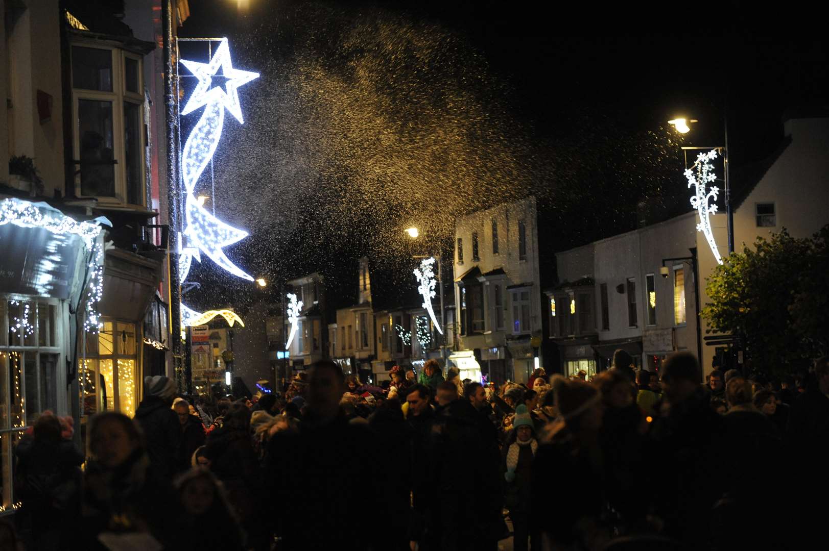 Christmas lights in Whitstable High Street