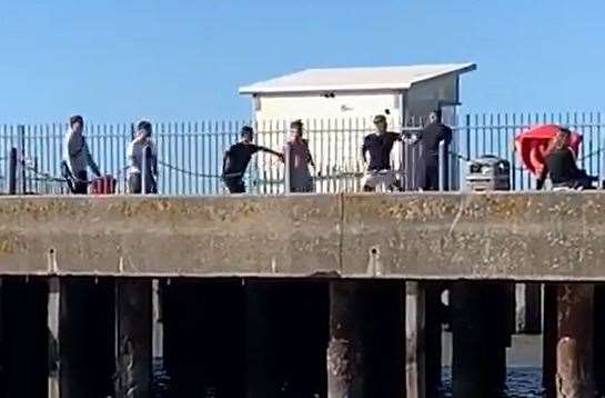 A fight erupted on Whitstable Harbour's west quay in May