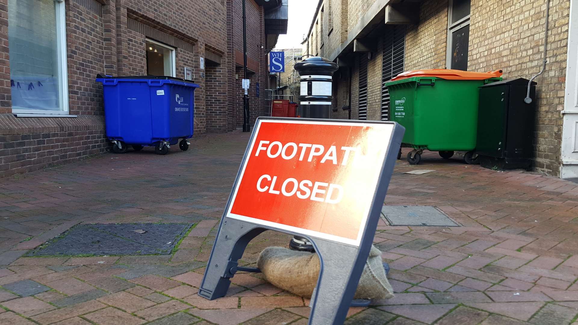 Taylors Passage in Ashford town centre has been closed