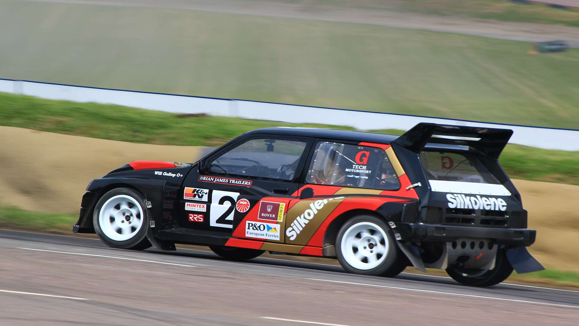 Will Gollop's legendary BiTurbo MG Metro 6R4 at Lydden Hill last month. Picture: Joe Wright