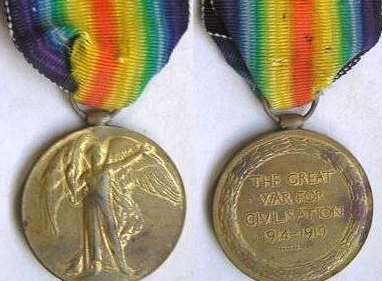A Victory medal, like the one stolen in Mereworth