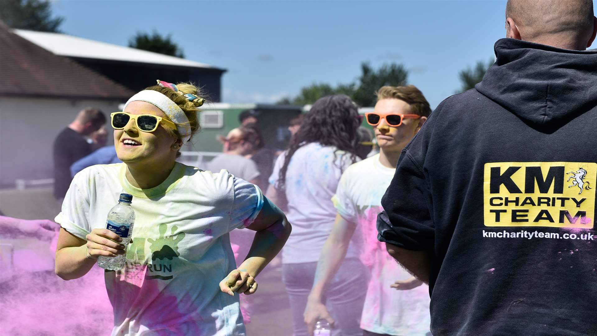 Start white end bright: the KM Colour Run last weekend attracted more than 300 people.