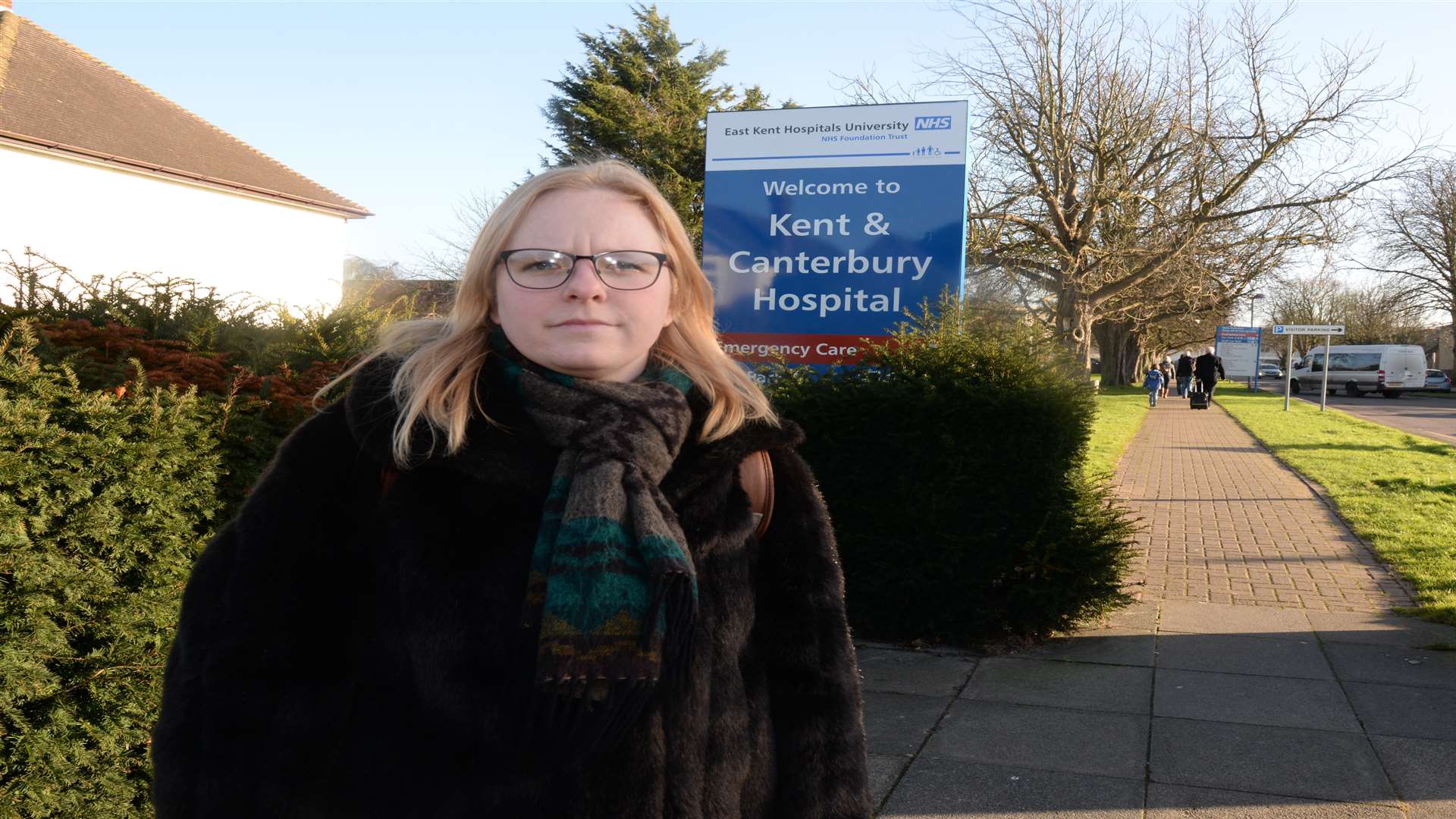 Vicki Adams outside the Kent and Canterbury Hopspital. Picture: Chris Davey