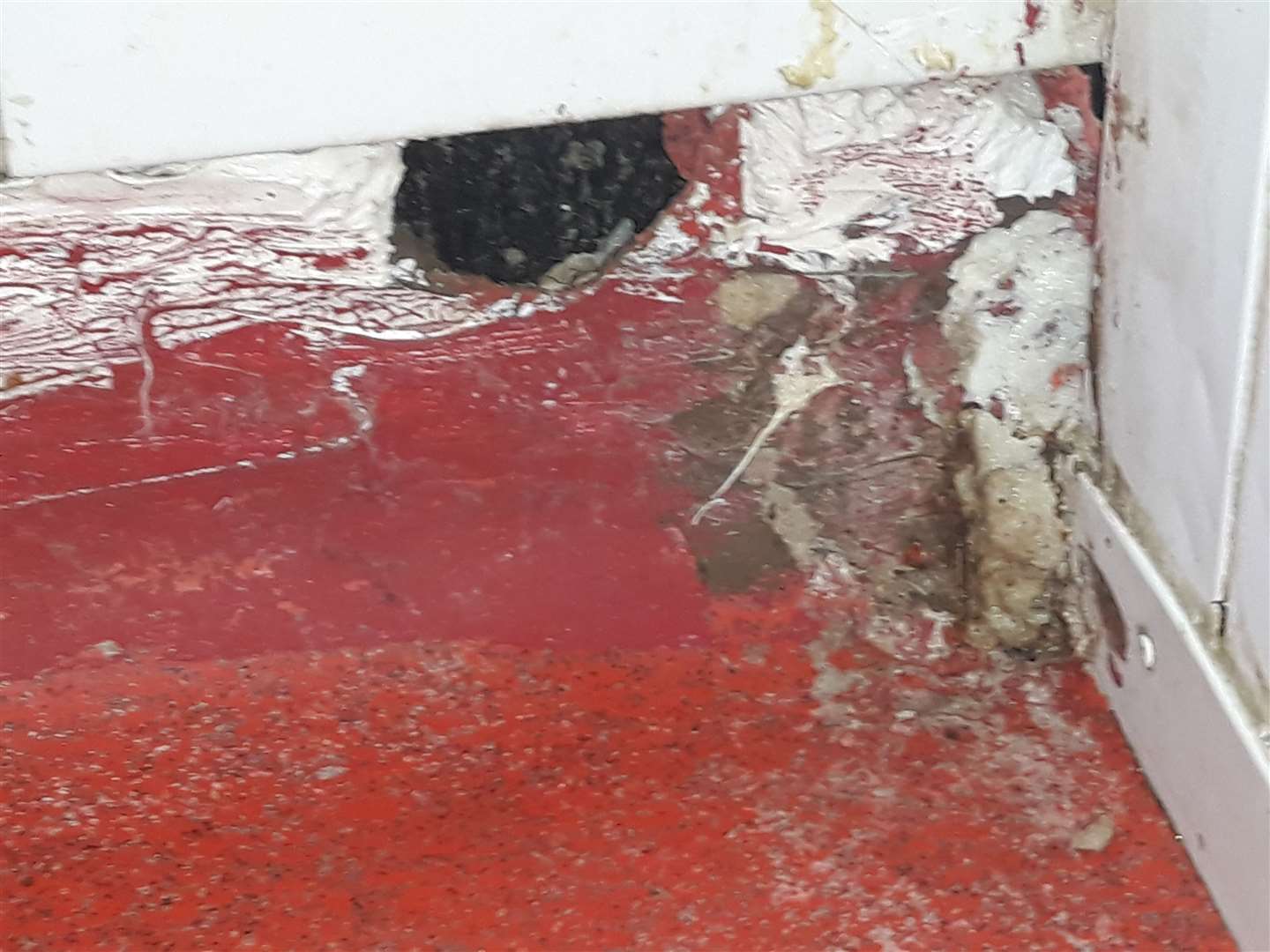 Inspectors found a chewed hole at Sittingbourne's Papa John's. It has since been taken over by a new owner. Picture: Swale council