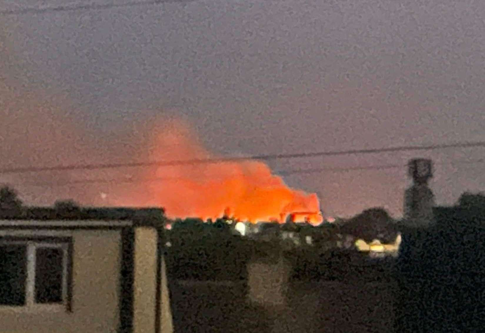 The fire on Dartford Heath was visible from much of Dartford. Picture by Megan Johnson