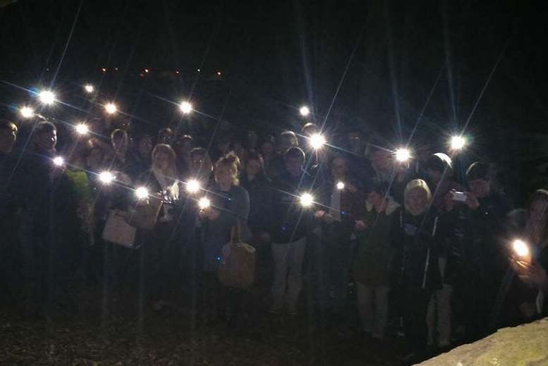 Friends of Jason Pettey held a candlelit vigil close to where his body was found in Tenterden