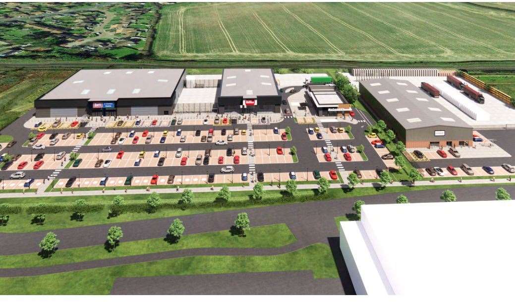 The layout of the industrial estate, with the new editions