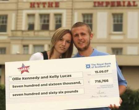 The couple plan to use their winnings to buy a house together. Picture: PHIL MEDGETT