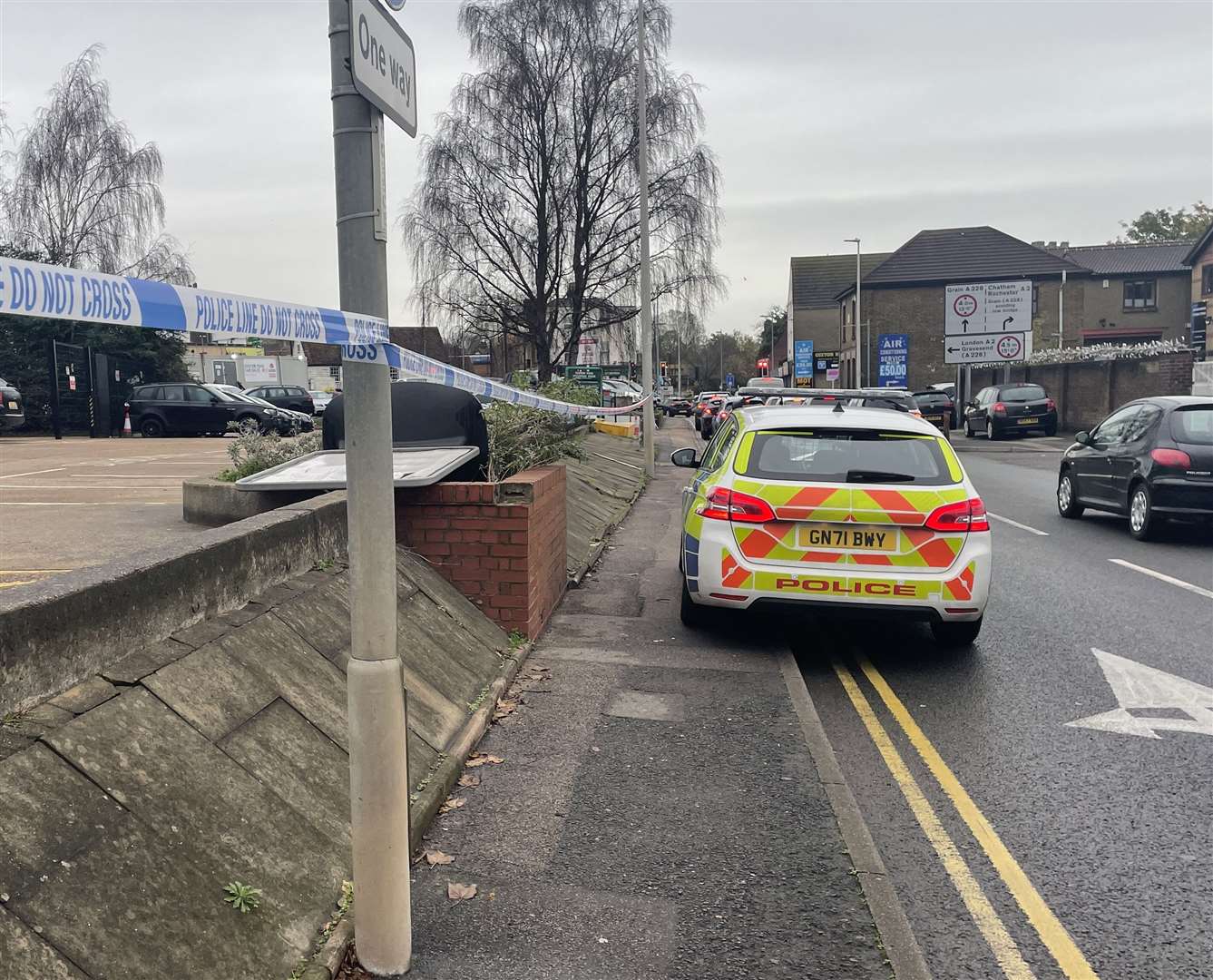 Police have put a large cordon up in Gun Lane, Strood. Picture: Kent Police