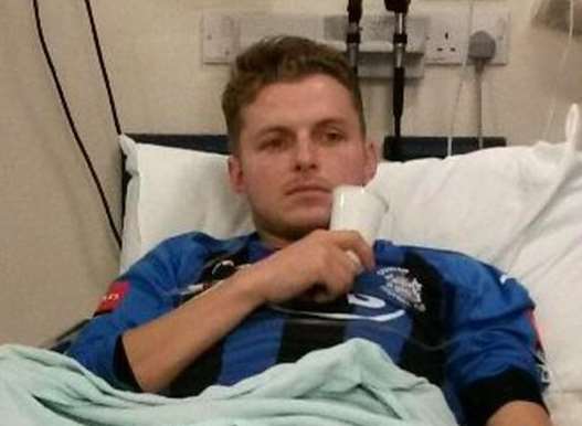 Chatham Town player Matt Solly in hospital
