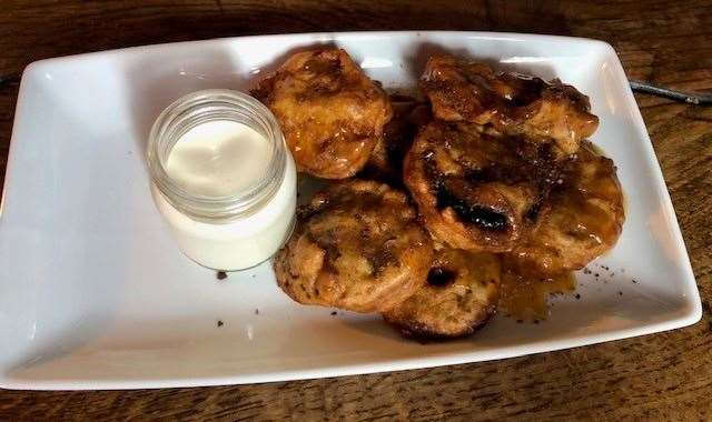 This is BFB - or as I am now aware, Bodsham fried biscuits with cream – it looks slightly unusual but you have to try it