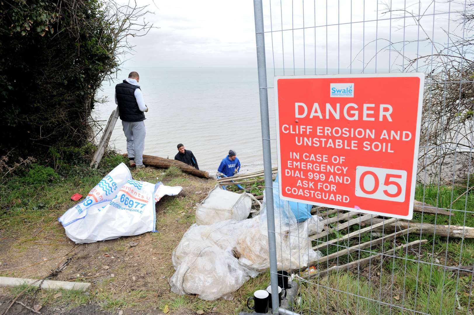 Netting was put down in 2016 in a bid to limit erosion