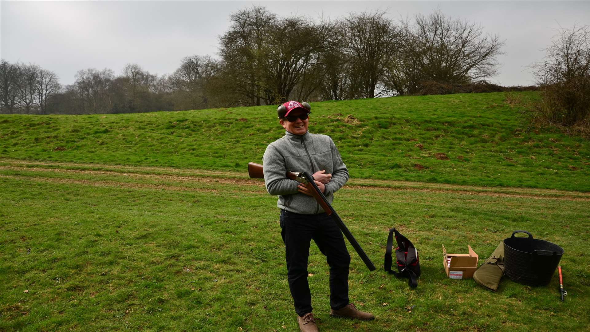 Jeff Fuidge ready for action at Noble Field Sports on Squerryes Estate, Westerham
