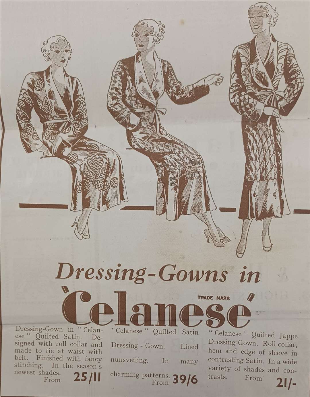 An old advert for the store