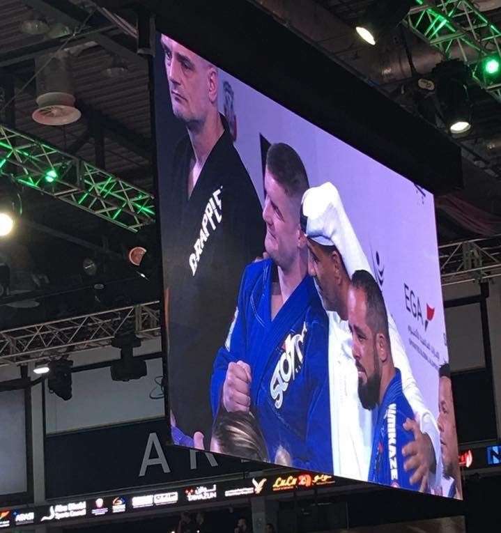 Canterbury's Rob Long at Abu Dhabi Brazilian jiu-jitsu world championships in 2018