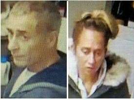Police are trying to identify a man and woman they want to speak to about a burglary. Picture: Kent Police