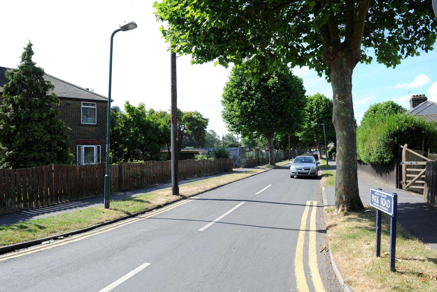Park Road in Swanscombe was one of the roads where street lights were switched off in error by KCC