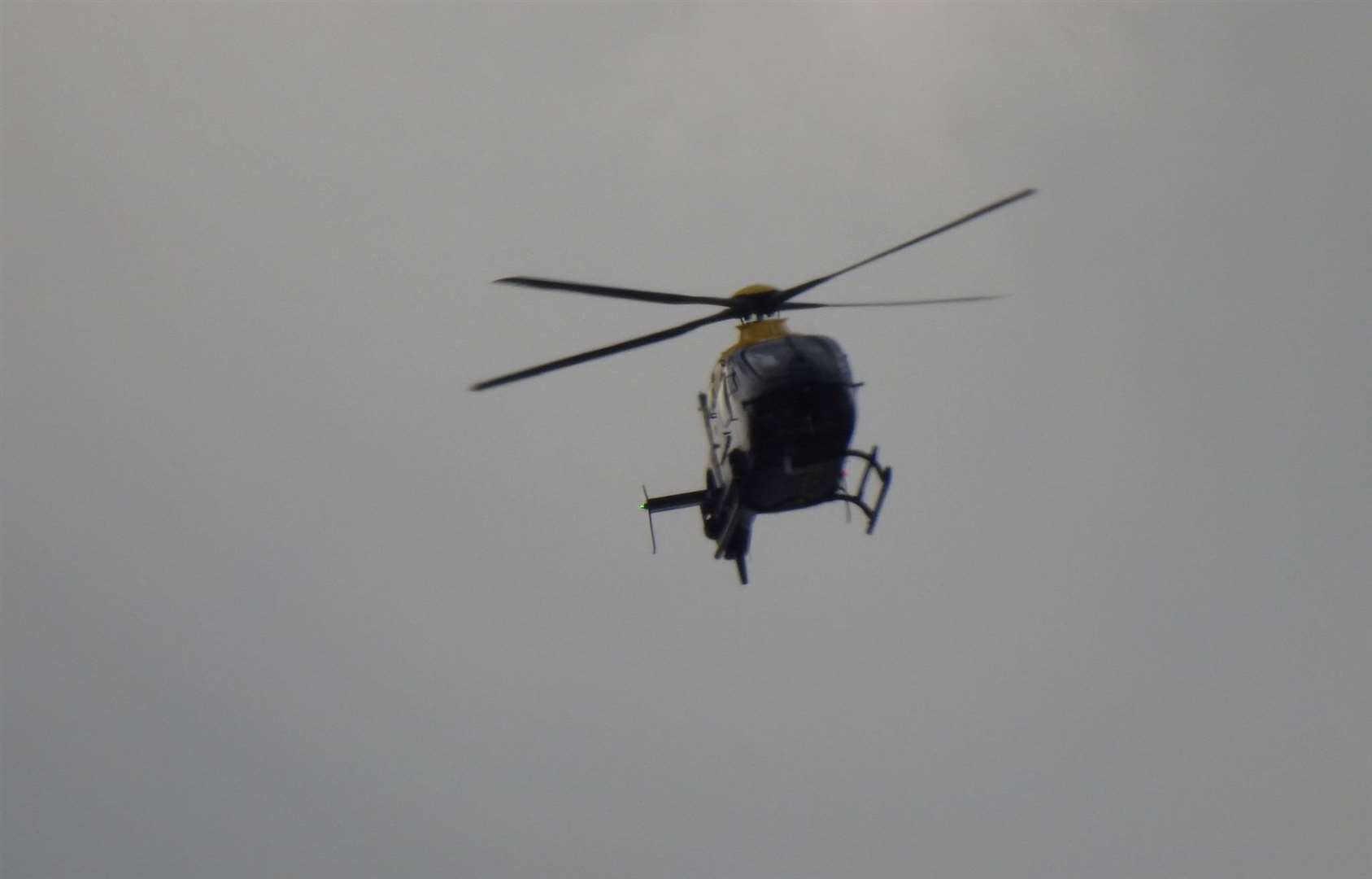 A police helicopter was seen flying over Sheppey. Picture: Swale Weather