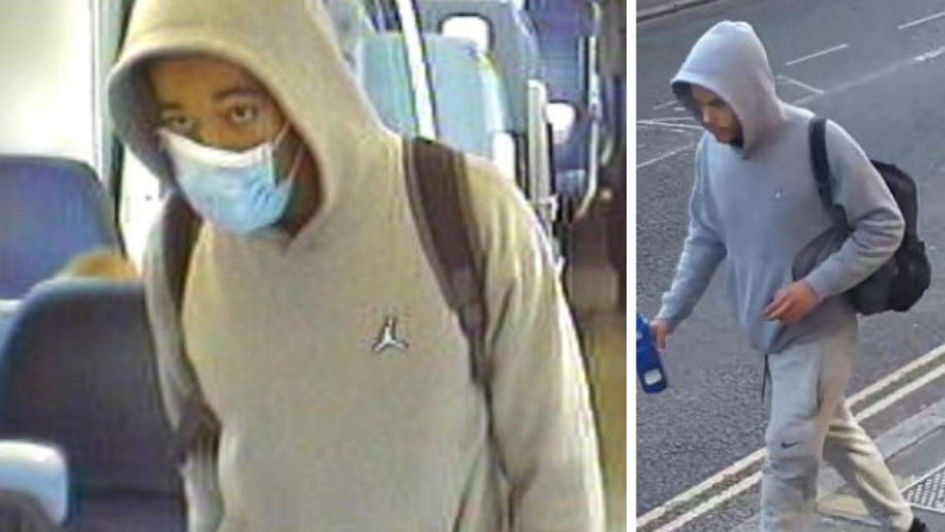 Images of the suspected robber. Image: Kent Police