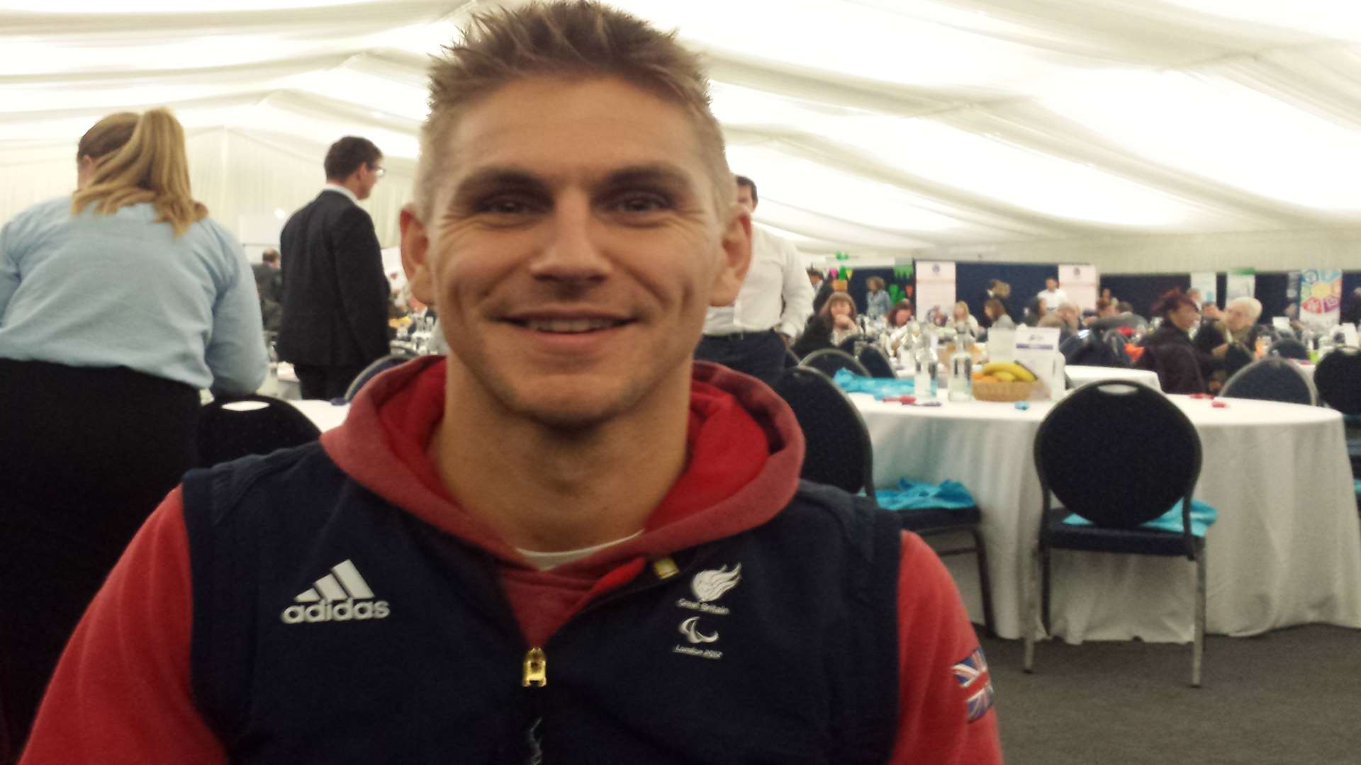 Paralympian Steve Brown from Sheppey gave a motivational speech at the Wellbeing Symposium