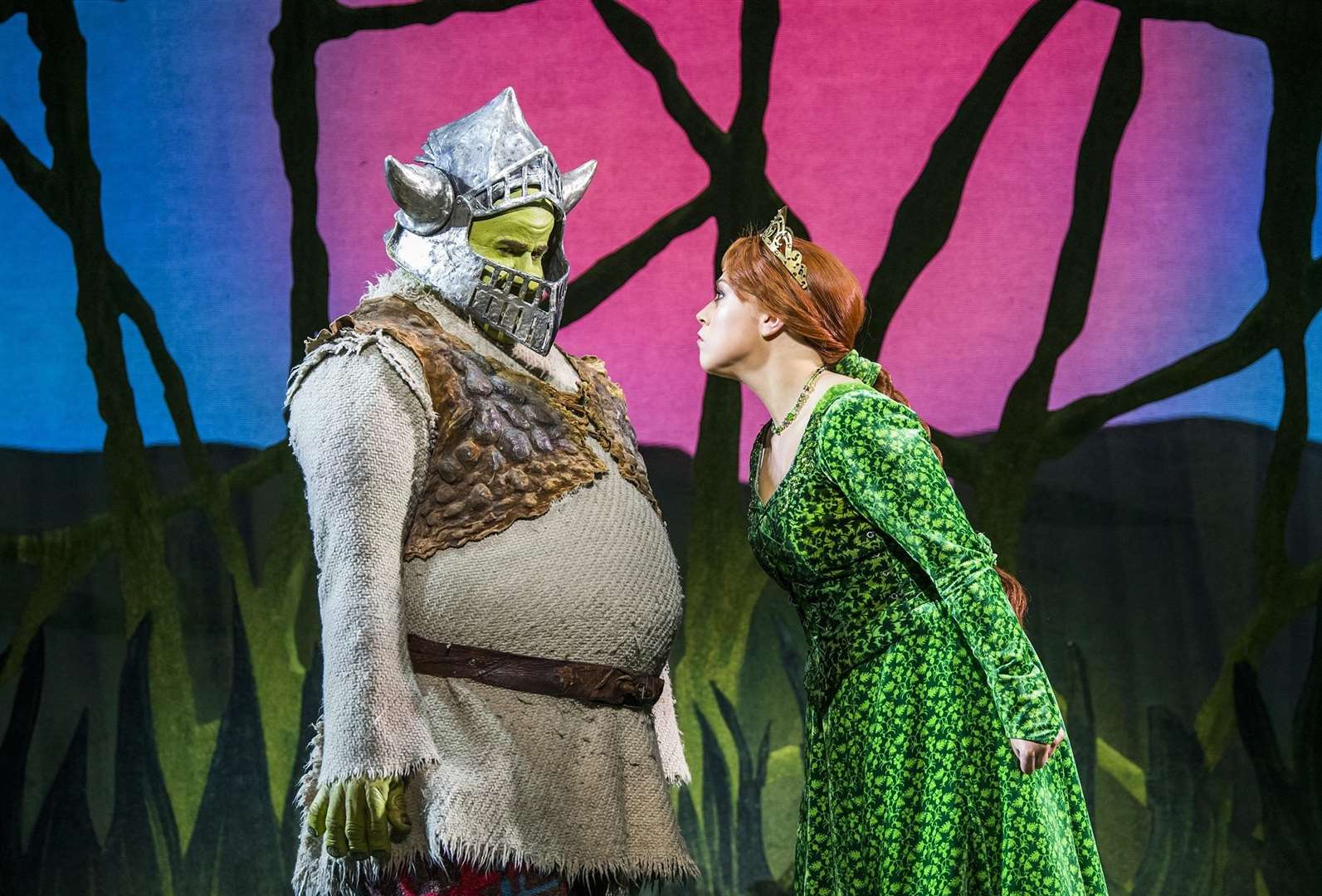 Steffan Harri and Amelia Lily: A scene from Shrek, The Musical Picture: Tristram Kenton