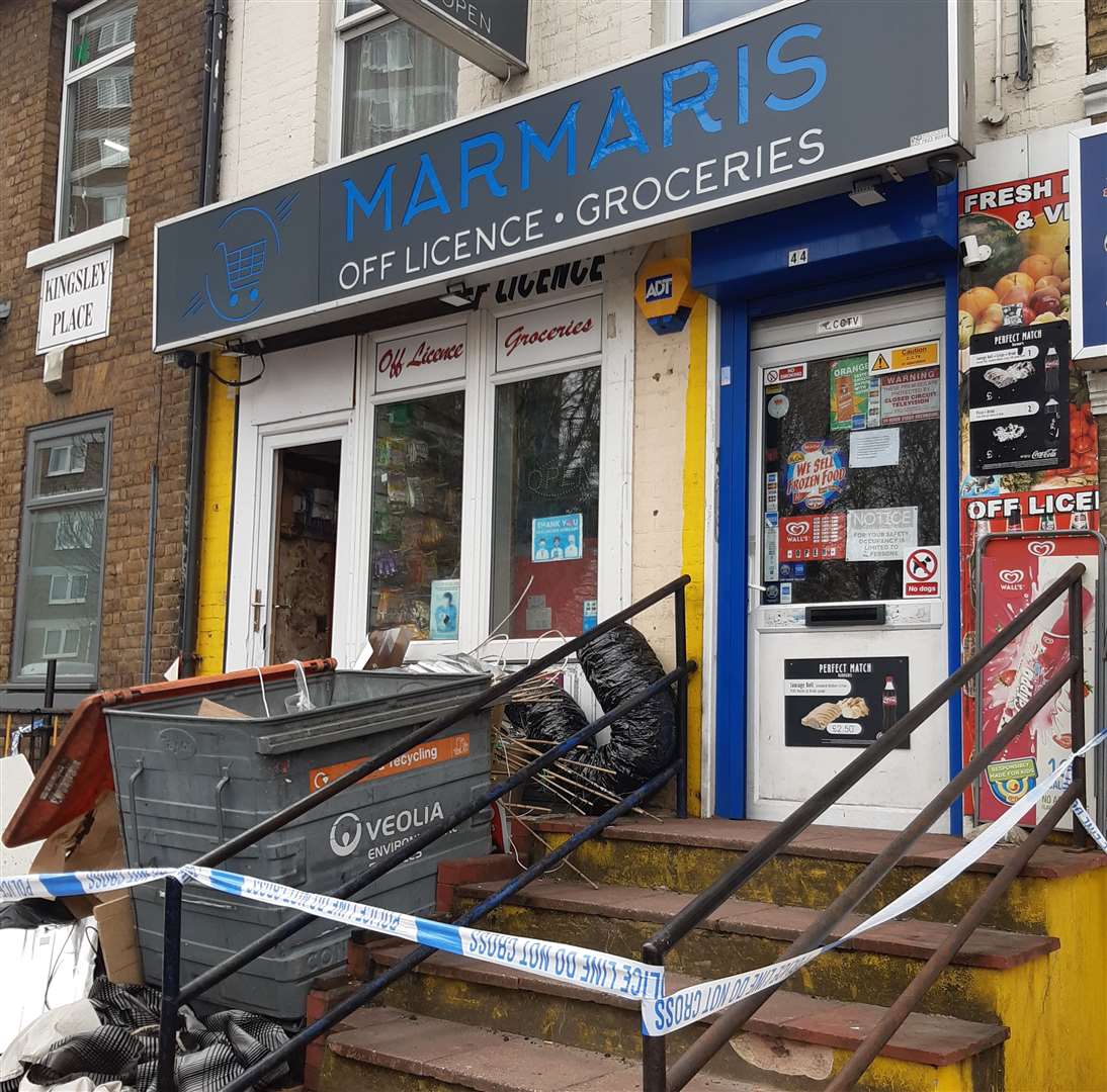 Cannabis plants were found in the flat above the Marmaris store in Mote Road following a fire in April