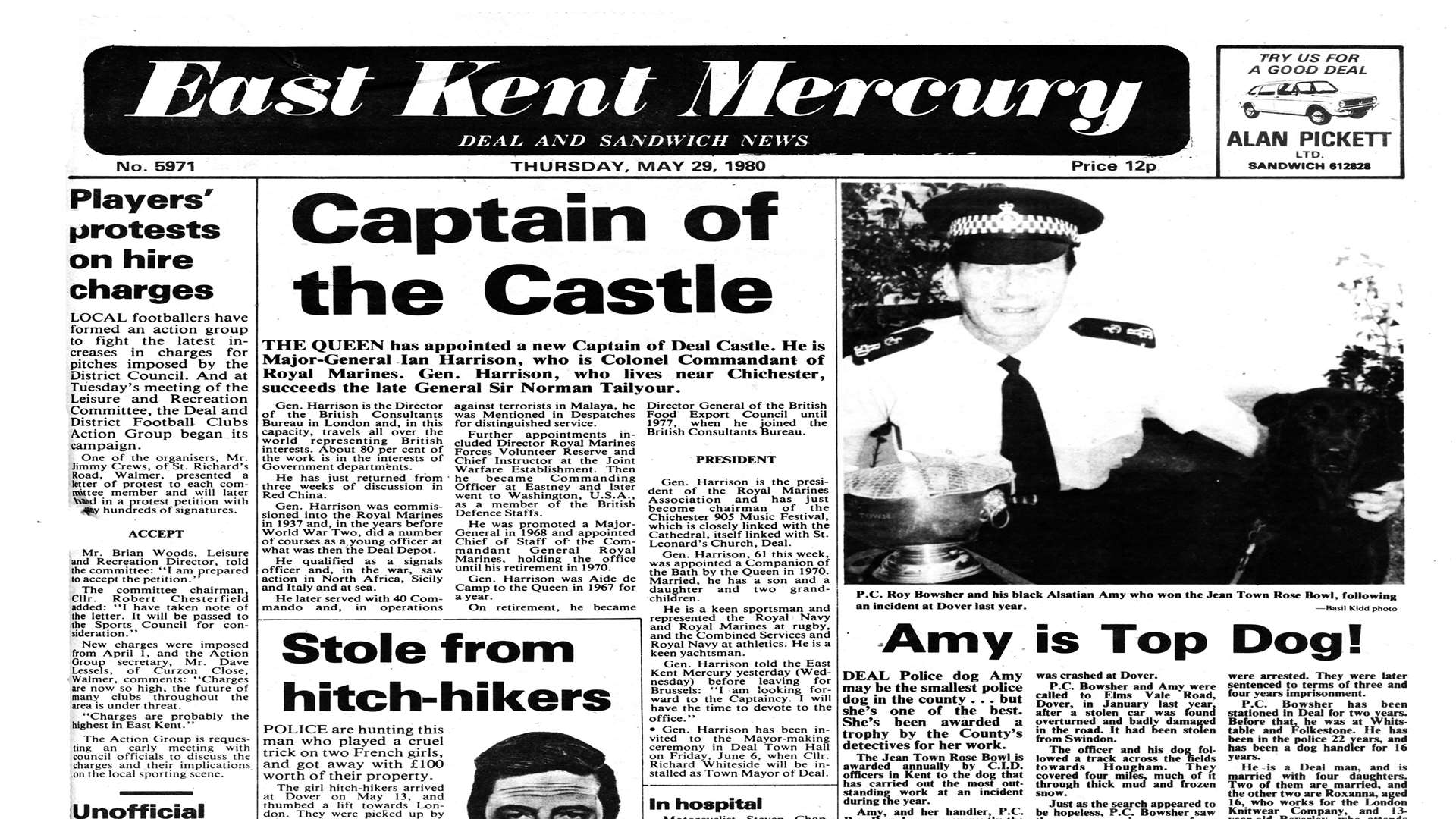 May 29, 1980 - the Mercury is taken over by the Kent Messenger Group