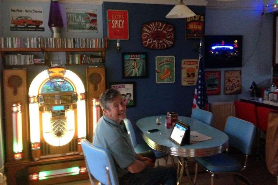 George was a big fan of America and decorated his kitchen to look like a classic diner. Picture: Emily Flight