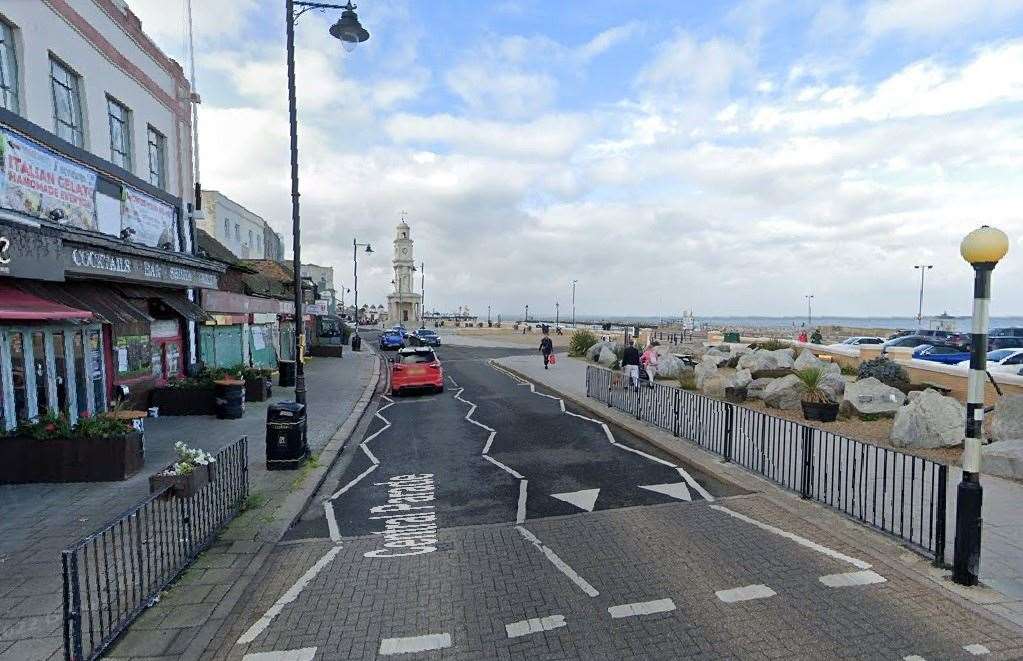 Police were called to a knife attack outside Captain Jack's in Herne Bay on Good Friday. Picture: Google