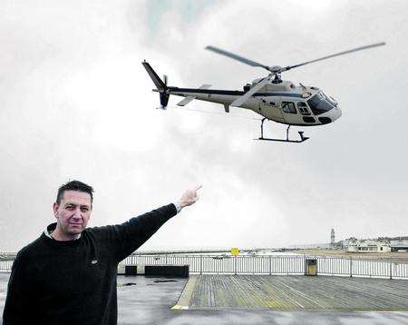 Nick Young, who is hoping to charter helicopter flights from the Pier during next summer's festival.