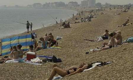 Sun seekers will head for the beaches as temperatures soar. Picture: GARY BROWNE
