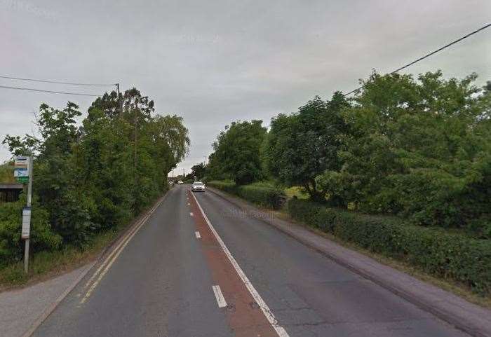 A teenage boy was hit by a car while cycling along Blean Hill, near Canterbury. Picture: Google Street View
