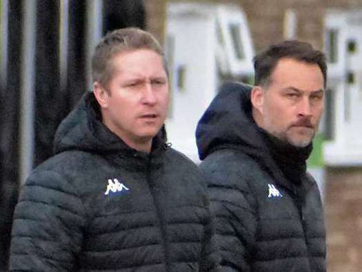 Folkestone joint-head coaches Roland Edge and Micheal Everitt. Picture: Randolph File