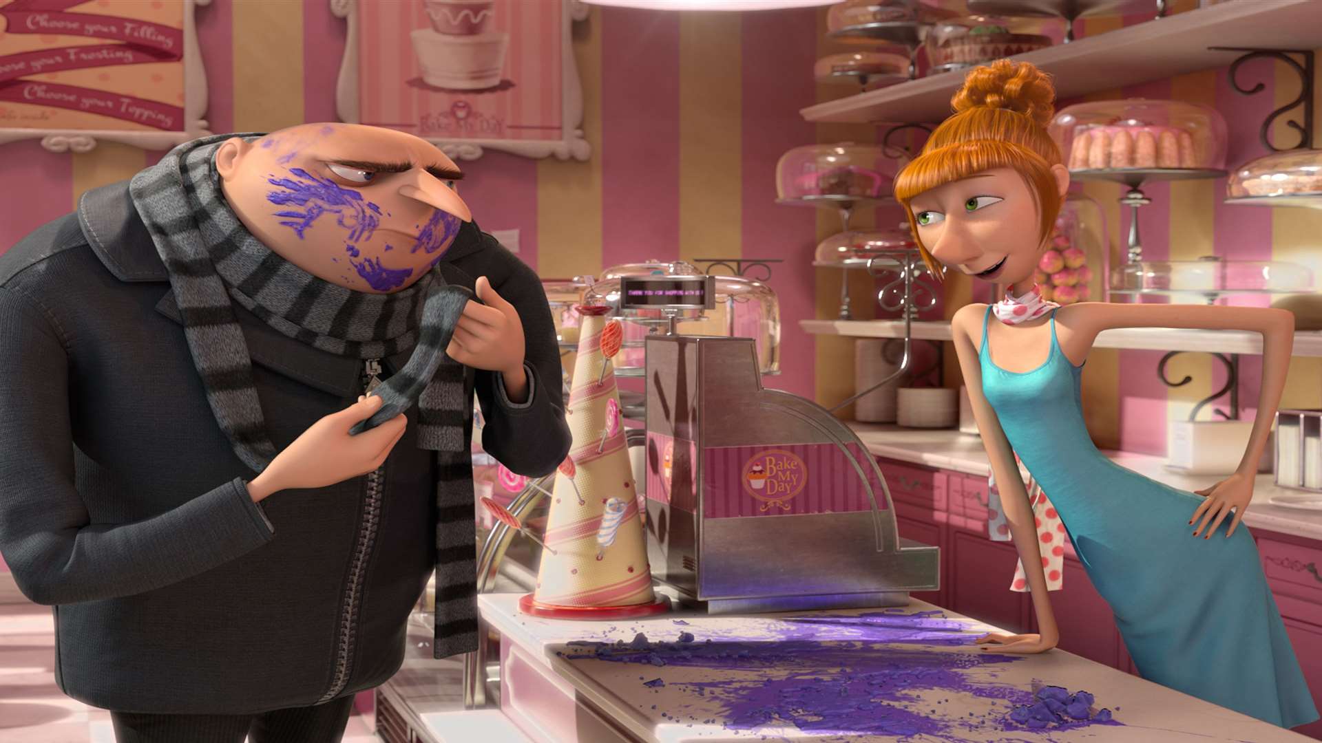 Gru (voiced by Steve Carell) and Lucy Wilde (voiced by Kristen Wiig) in Despicable Me 2. Picture: PA Photo/UPI Media