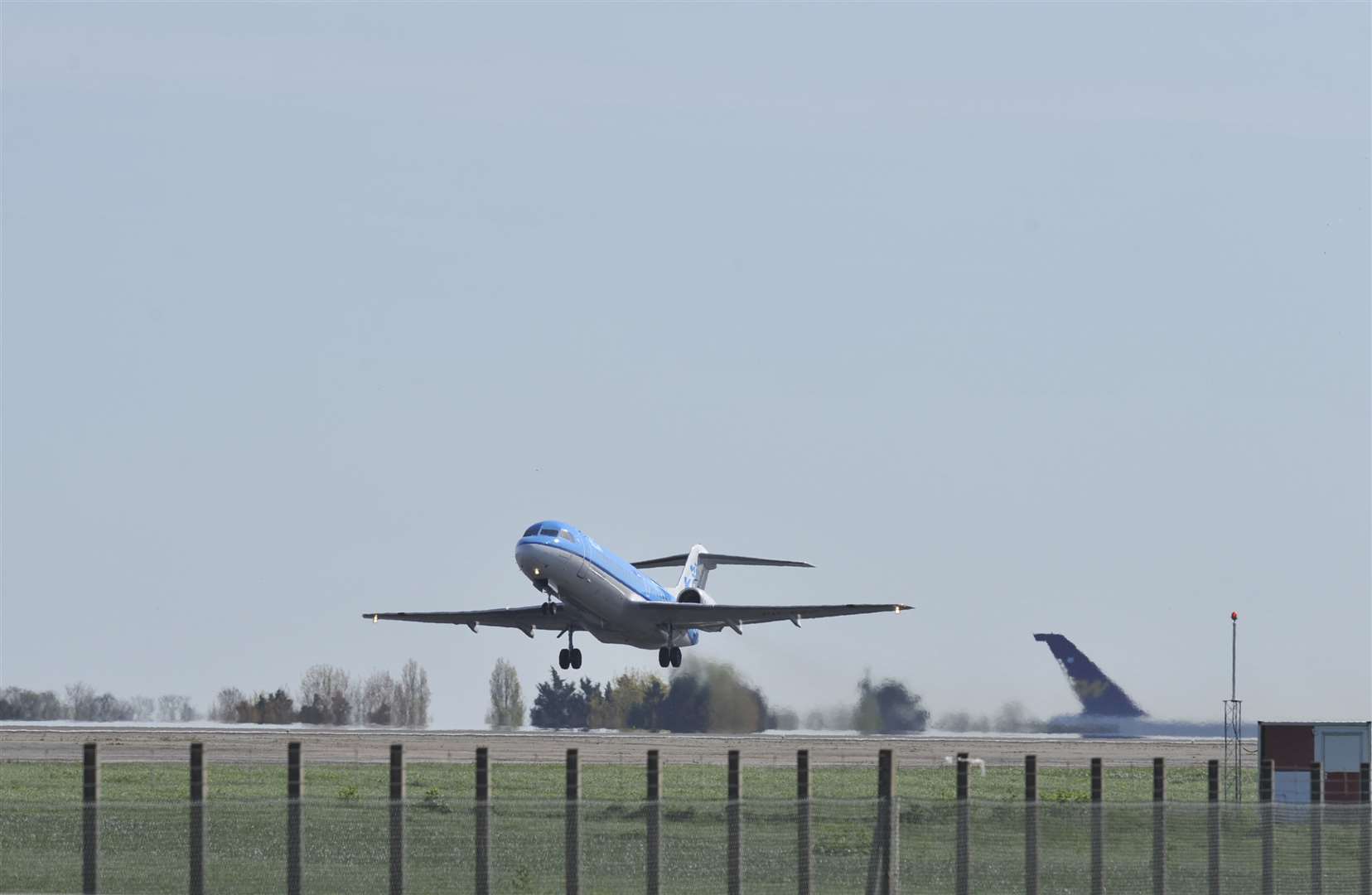 The last KLM flight takes off from Manston in 2014. Picture: Tony Flashman