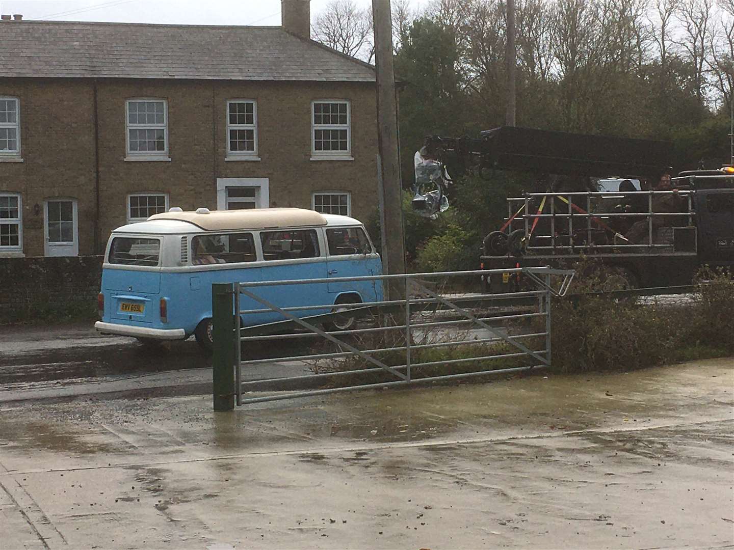 Film crews were spotted with the Friends' star in Mongeham in Deal on Wednesday Picture: Ian Lawrence