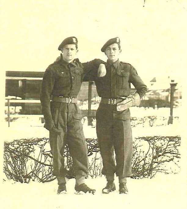 Francois Andriot (left) and fellow commando Felix Crispin, during the Second World War