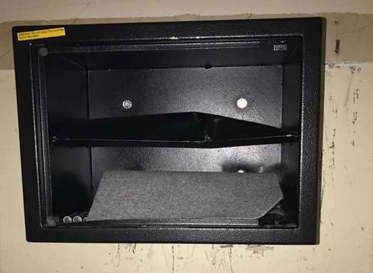 The safe where drugs were found in Daniel Edwards' home