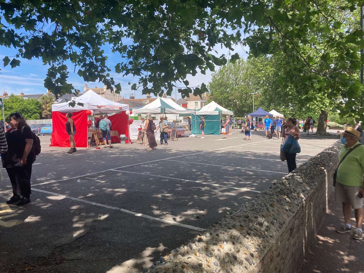 After lockdown: Deal Market reopened on Saturday, July 18 with fewer stalls. Picture Mark Wilson