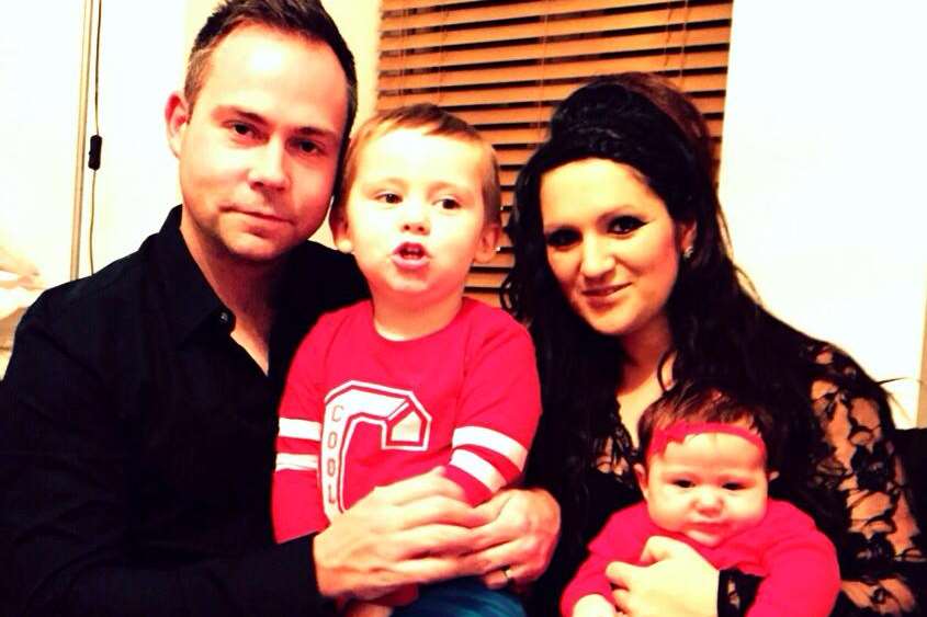 Mark and Hannah with son Mason and daughter Myla