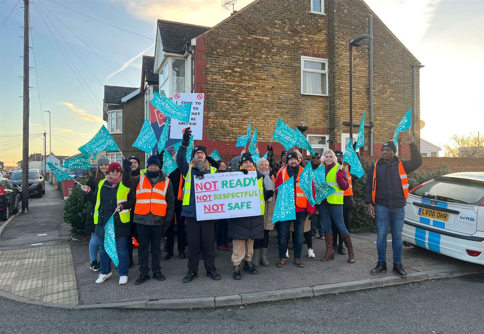 Teachers striking on the Isle of Sheppey over pupil's behaviour